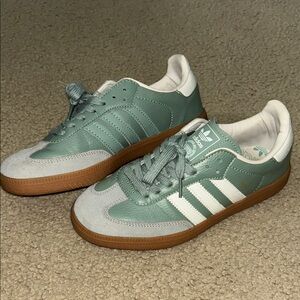 Adidas Sambas Originals OG Silver Green Chalk White